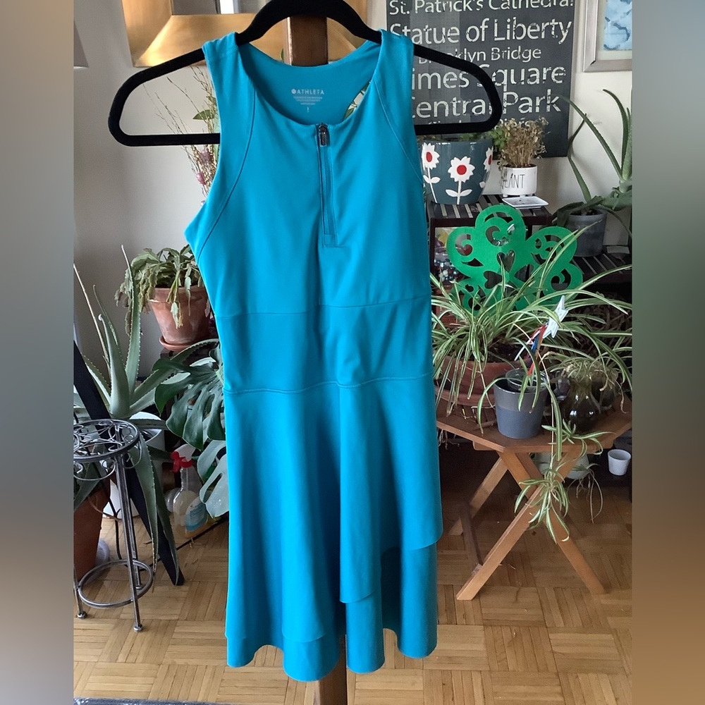 #43  Atleta Turquoise Tennis Dress w/ Circular Back Out
